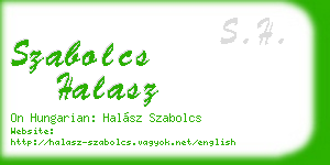 szabolcs halasz business card